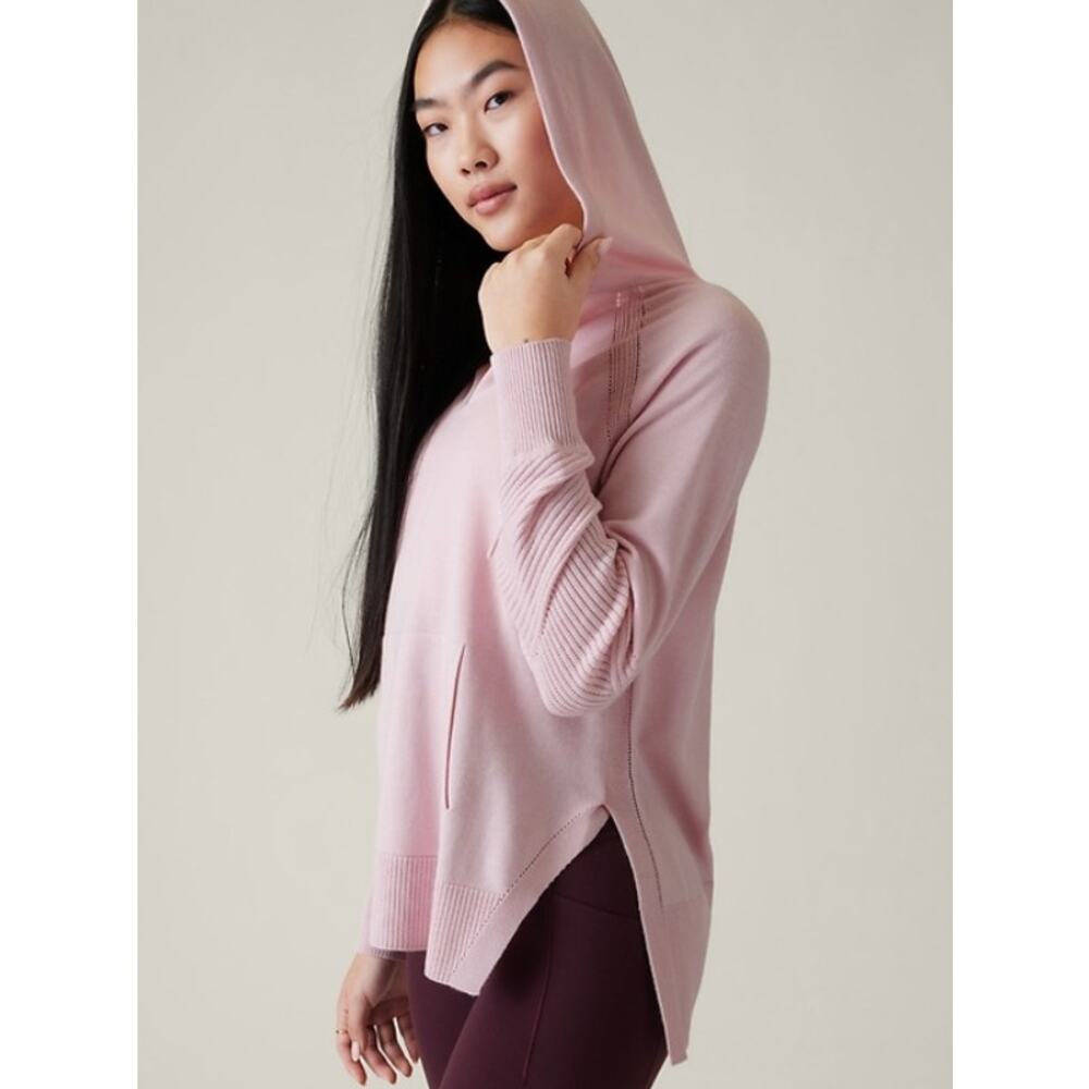 ATHLETA Evergreen Hoodie Sweater Hydrangea Pink Medium M - Picture 11 of 11